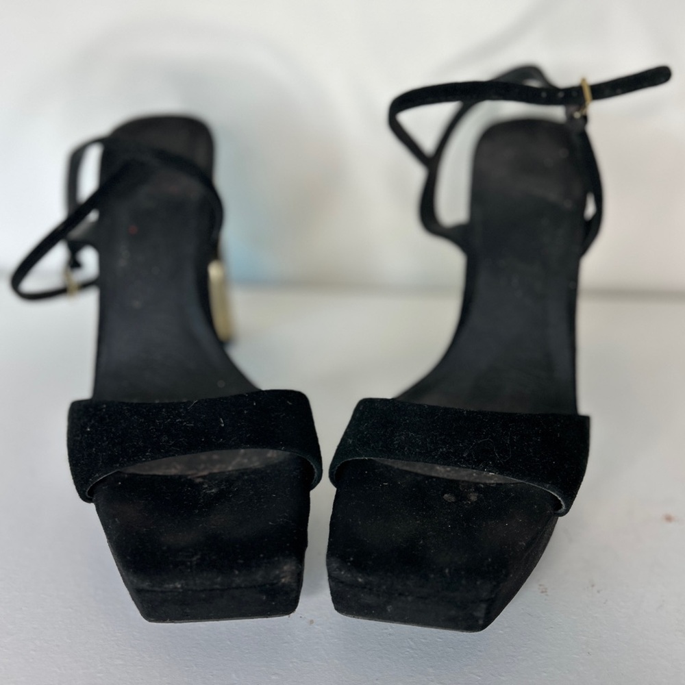 Elegant Black Suede Heels